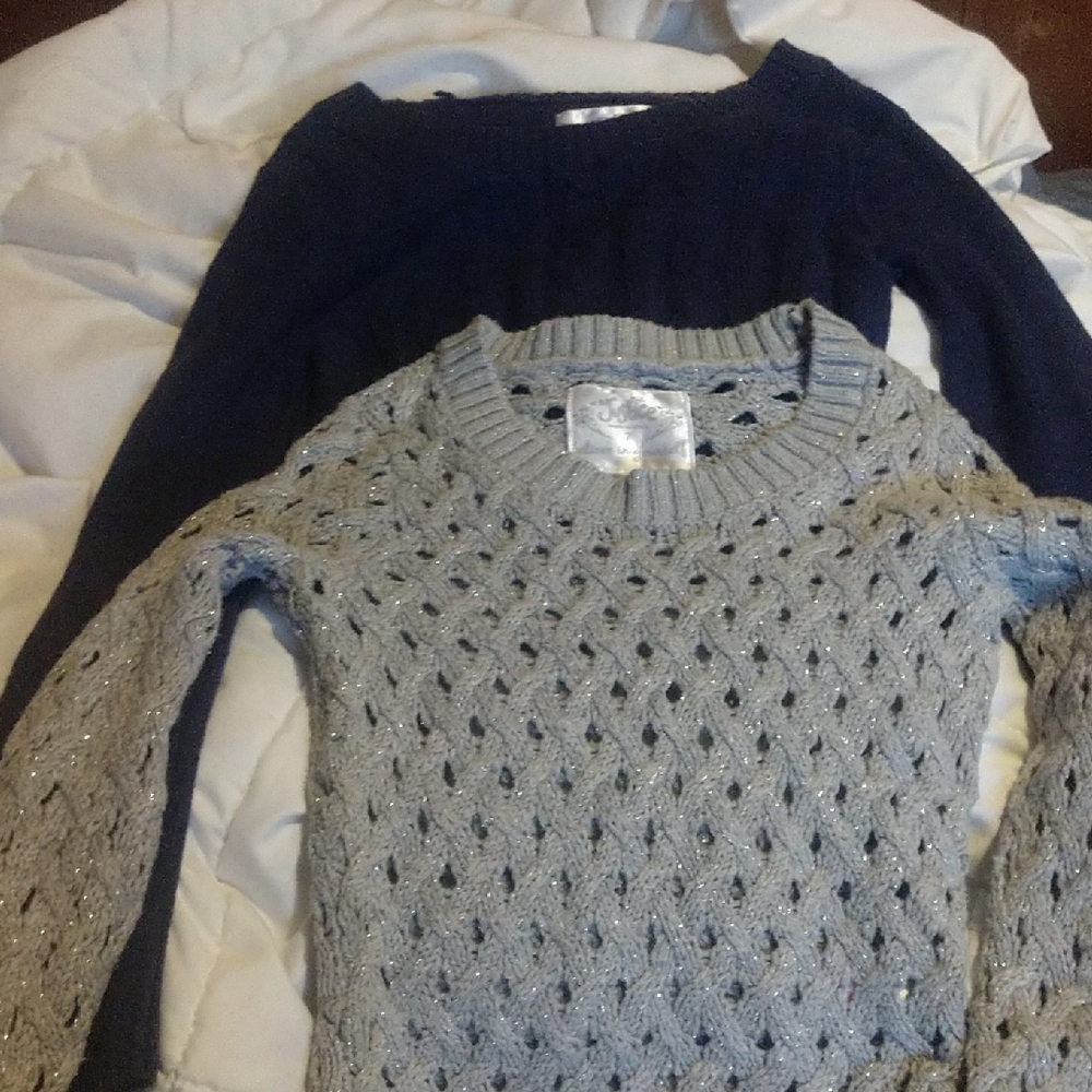 Justice Brand Navy and Gray Knit Sweaters